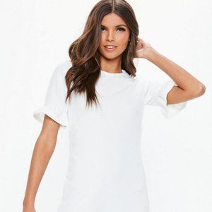 Missguided - BRAND NEW - White Frill Short Dress
